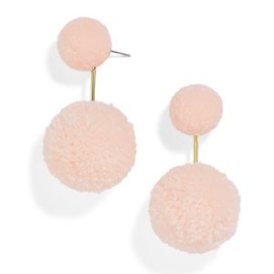 BAUBLEBAR pink Bahama drop pom pom earrings